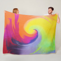 Watercolor Wave - Fleece Blanket