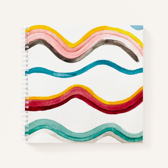 Watercolor wave notebook (Front)