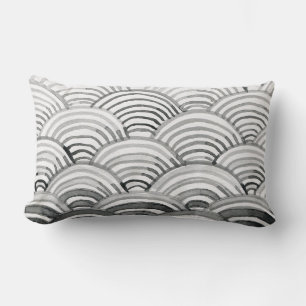 Watercolor Wave Pattern Lumbar Cushion