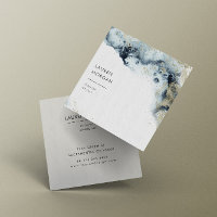 Watercolor Waves and Sand Business Card