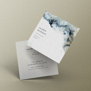 Watercolor Waves and Sand Business Card