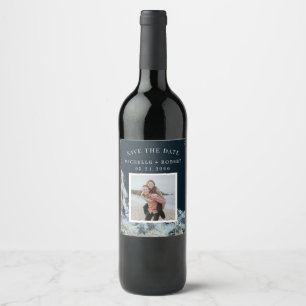 watercolor waves coastal save the date photo  wine label