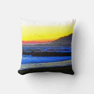 Watercolor Waves Cushion