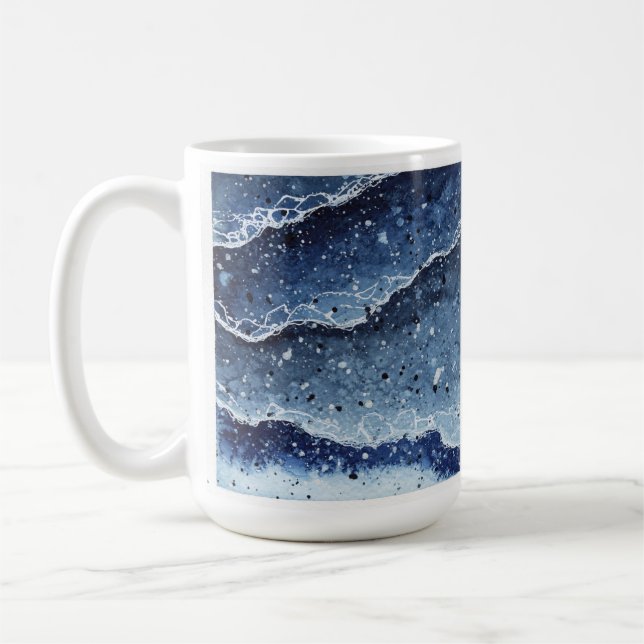 Watercolor Waves Mug (Left)