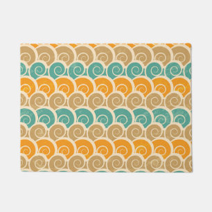 Watercolor Waves Pattern Doormat