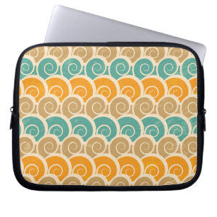 Watercolor Waves Pattern Laptop Sleeve