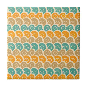 Watercolor Waves Pattern Tile