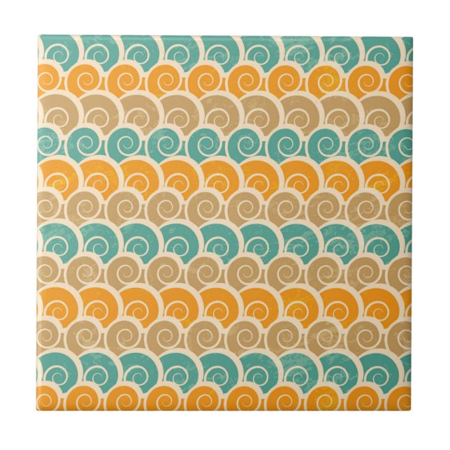Watercolor Waves Pattern Tile (Front)