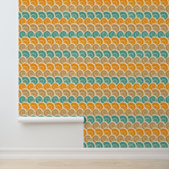 Watercolor Waves Pattern Wallpaper (Application)