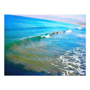 Watercolor Waves Photo Print