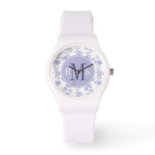 Watercolor Waves & Ships Pattern Watch