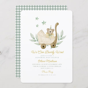 Watercolor We can Bearly Wait Invitation