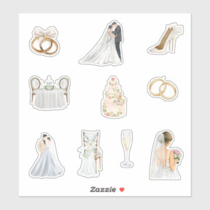 Watercolor Wedding Day 