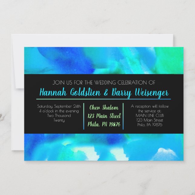 WATERCOLOR Wedding Invitation (Front)