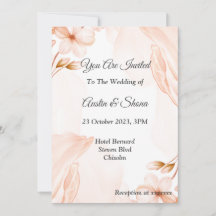 Watercolor Wedding Invitation, pinkish