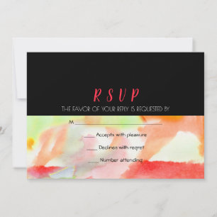 WATERCOLOR Wedding Invitation Reply Response RSVP