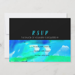 WATERCOLOR Wedding Invitation Reply Response RSVP