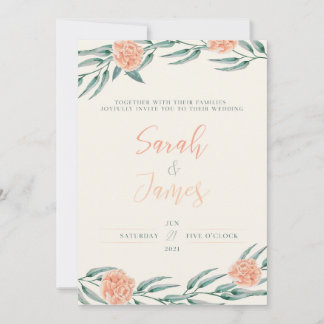 Watercolor Wedding Invitation Template