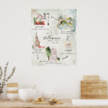 Watercolor Wedding Memory Keepsake Poster<br><div class="desc">Personalised wall art that the the new couple will absolutely love. Featuring a stunning watercolor scenes showcasing highlights of their love story from first date to wedding day. Always a hit, no matter the recipient. Shop today for that extra special gift! We can make you an expertly personalised gift that...</div>