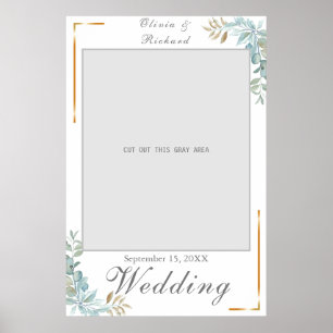 Watercolor Wedding Photo Prop Poster