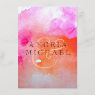 Watercolor Wedding Print Invitation