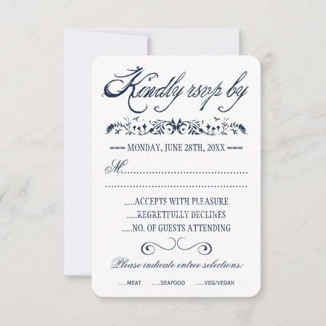 Watercolor Wedding Response Cards (Front)
