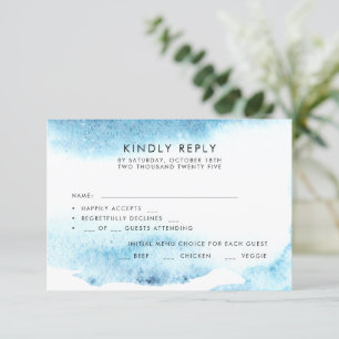Watercolor Wedding RSVP Cards.