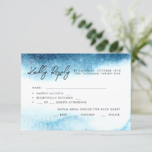 Watercolor Wedding RSVP Cards. Card