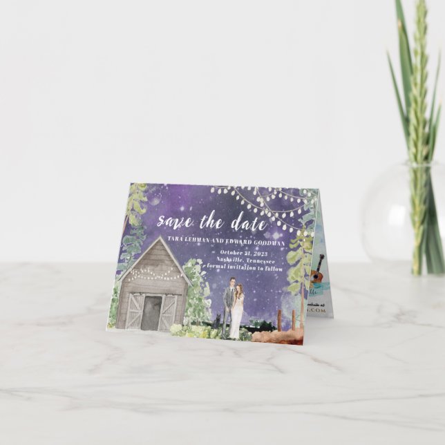 Watercolor Wedding Save the Date | Nashville  Announcement (Front)