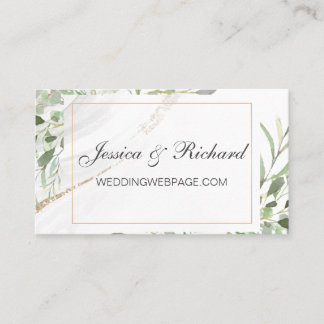 Watercolor Wedding Website Card