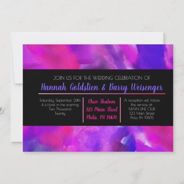 WATERCOLOR WeddingInvitation Invitation (Front)