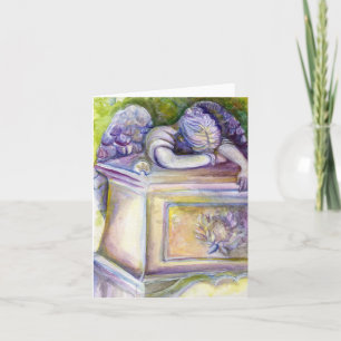 Watercolor Weeping Angel Sympathy Card