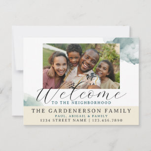 Watercolor Welcome to the Neighbourhood Postcard