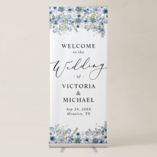 Watercolor Welcome to the Wedding Vertical Banner