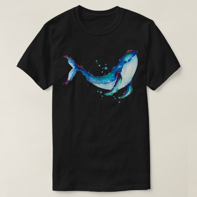 Watercolor Whale 5 T-Shirt (Design Front)