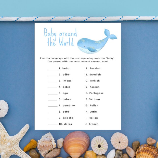 Watercolor whale - baby around the world game (Creator Uploaded)