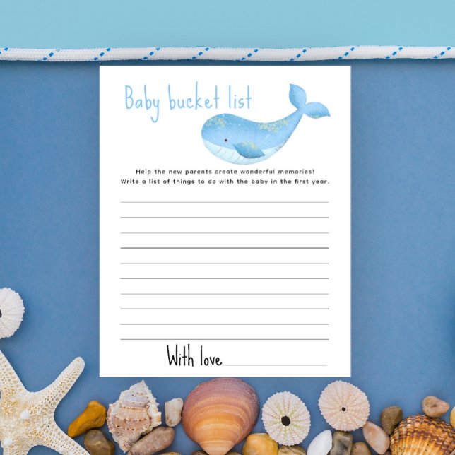 Watercolor whale - Baby bucket list (Creator Uploaded)