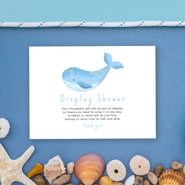 Watercolor whale - display shower enclosure card (Creator Uploaded)