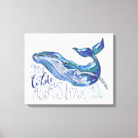 Watercolor Whale - I Whale Always Love You