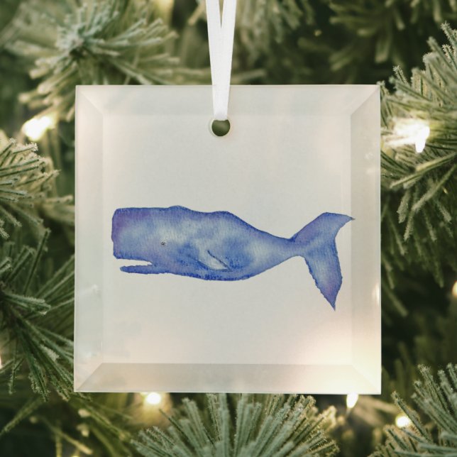 Watercolor whale ornament by Charlotte Canzano (Insitu)