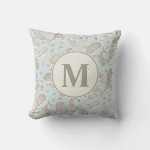 Watercolor Whale Paisley Nursery Monogram Cushion