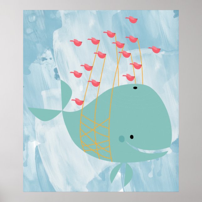 Watercolor Whale Poster (Front)