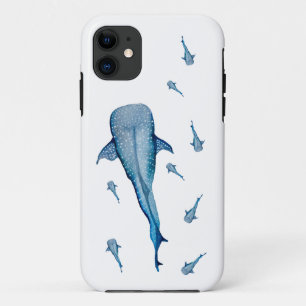Watercolor whale shark iPhone 11 case