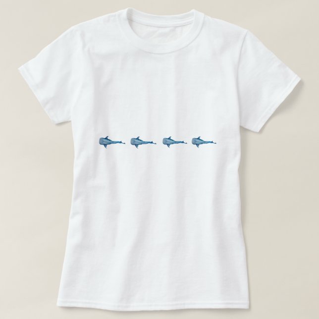 Watercolor whale shark T-Shirt (Design Front)
