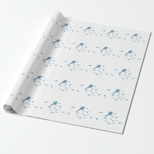 Watercolor whale shark wrapping paper