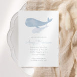 Watercolor Whale Under the Sea Baby Shower Invitation<br><div class="desc">Celebrate a little one on the way with this under the sea themed baby shower invitation,  featuring mummy an baby whale in soft blue watercolors.</div>