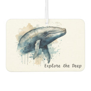 Watercolor Whale Wonder, custom Car Air Freshener