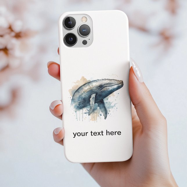Watercolor Whale Wonder, custom Case-Mate iPhone Case (Creator Uploaded)