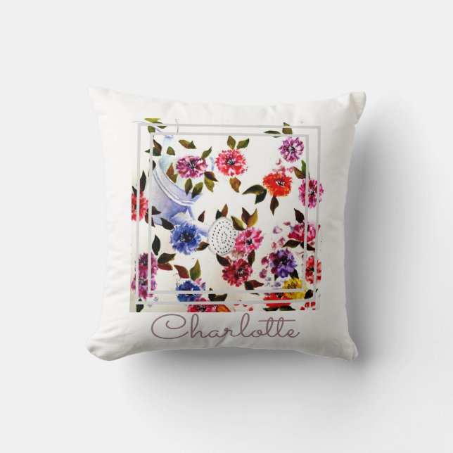 Watercolor Whimsical Chic Cushion (Front)