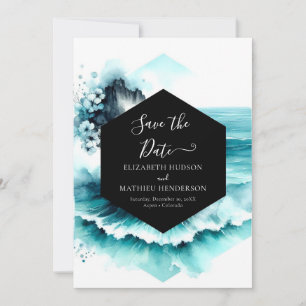 Watercolor Whimsical Nautical Wedding  Save The Date